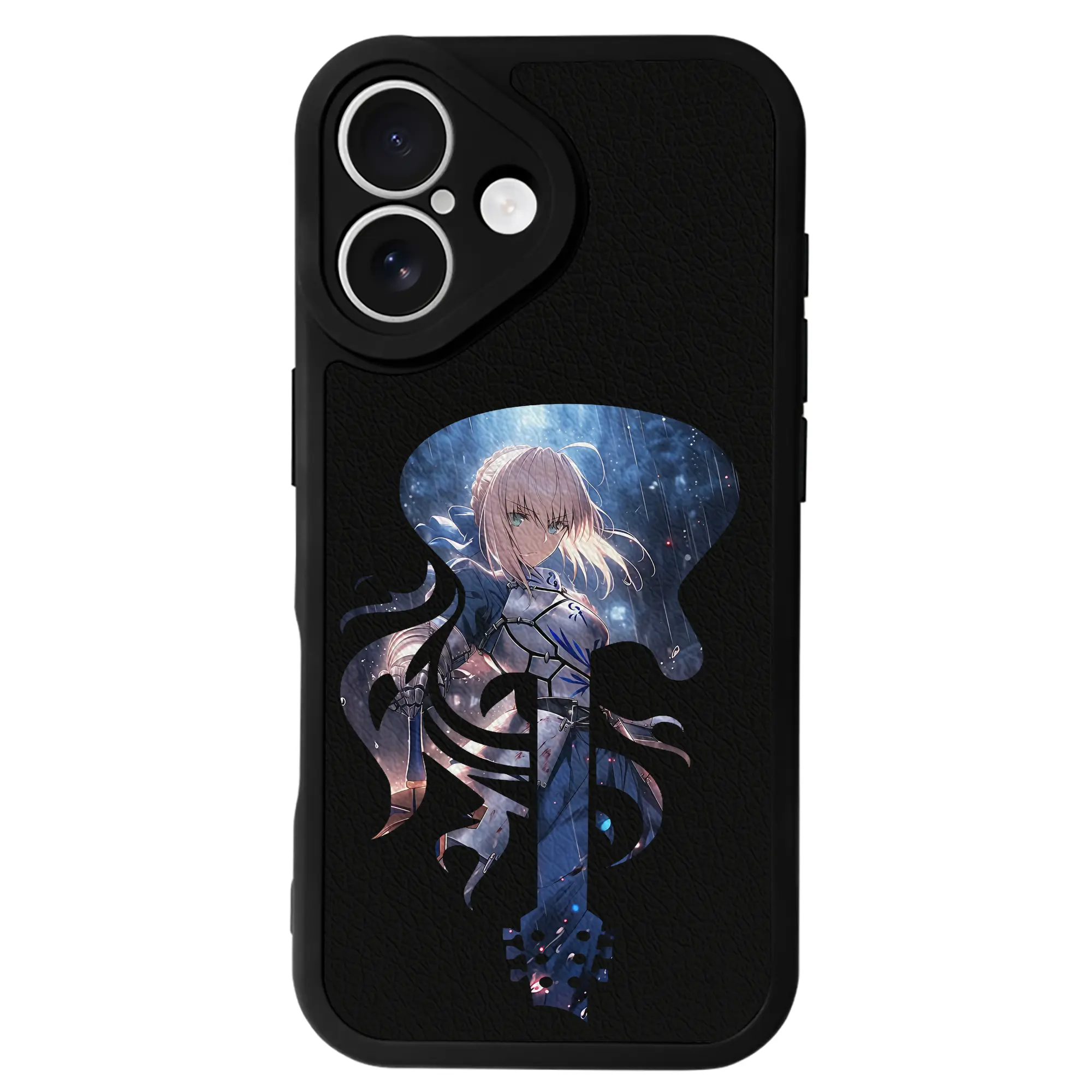 FGO グッズ,アルトリア - IPhone 16シリーズ対応 ・ シリコンスマホケース ・ レザー調 ・ 高精度フィット ・ 耐衝撃 ・ ワイヤレス充電対応 ・ 精密カット